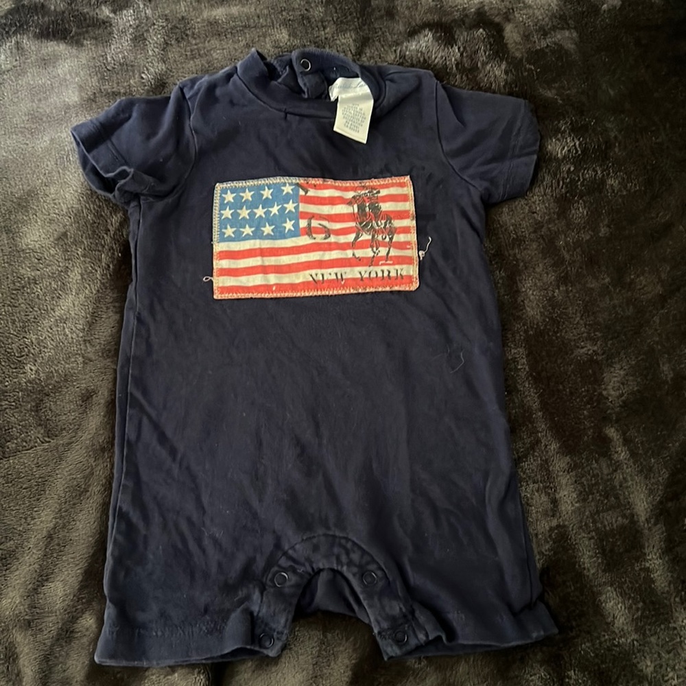 Ralph Lauren shirt sleeve/shorts onesie